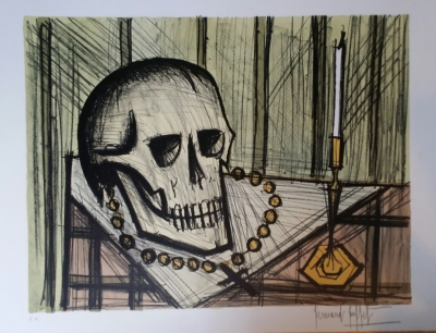 Bernard BUFFET  Vanité au crâne, 1985 - Lithographie signée au crayon 2