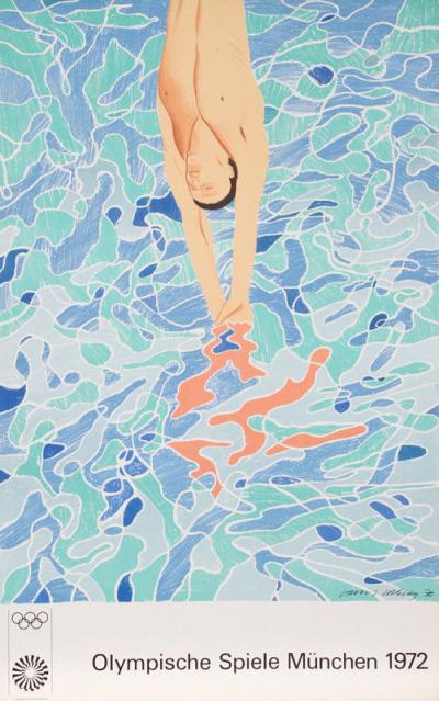 David HOCKNEY - The Diver, 1972 - Signed lithograph