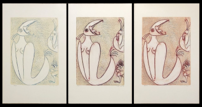Max ERNST - Composition, 1975 - Triptyque de lithographies signées et numérotées 2