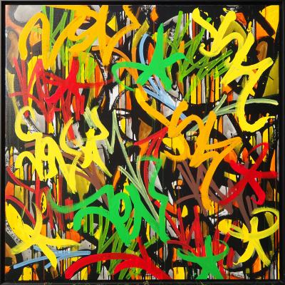 JonOne - Story of my life, 2016 -  Acrylic and Posca on canvas signed