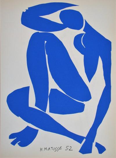 Henri MATISSE  - Nu Bleu V, 1958 - Lithographie