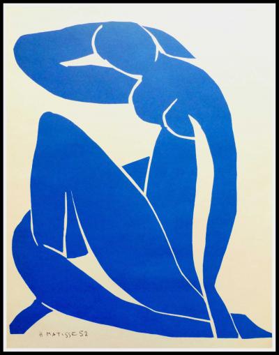 Henri MATISSE (d’après) - Nu bleu II, 1958 - Lithographie