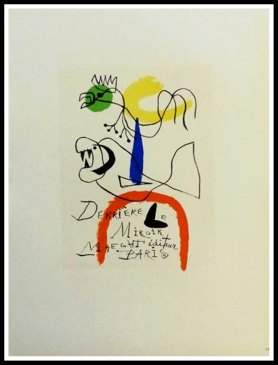 Joan MIRO (d’après) - Derrière le Miroir Maeght Editeur Paris, 1959 - Lithographie