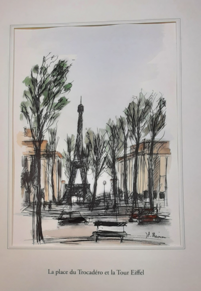Jean Pierre REMON - Le Trocadéro et la Tour Eiffel, 2010 - Aquarelle originale signée