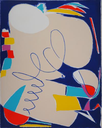 André LANSKOY - La Genèse : Colombe abstraite, 1966 - Lithographie originale