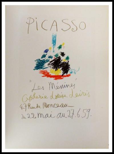 Pablo PICASSO (d’après) - Les Ménimes Galerie Louise Leiris - Lithographie