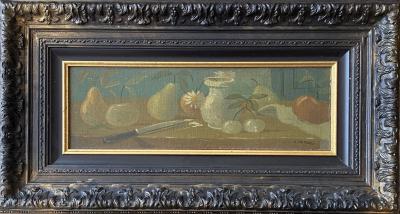 Claude Venard - Still life with fruits, 1930 - Oil on panel signed