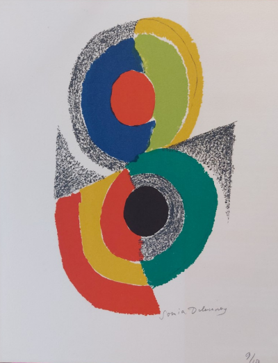 Sonia DELAUNAY - Rythmes et couleurs (1971) - Lithographie originale en couleurs signée au crayon