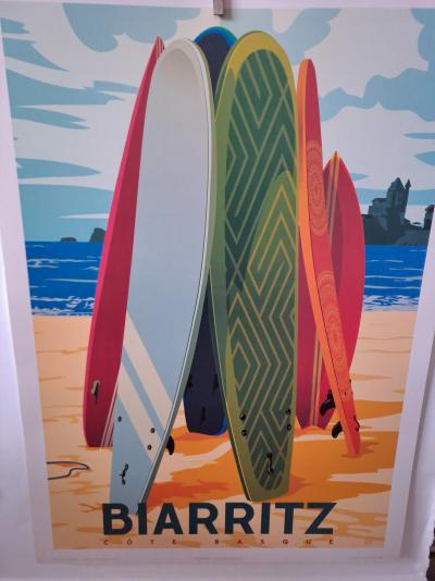 Biarritz - Les surfs au repos - Affiche