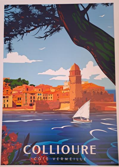 Côte Vermeille, le port de Collioure - Affiche