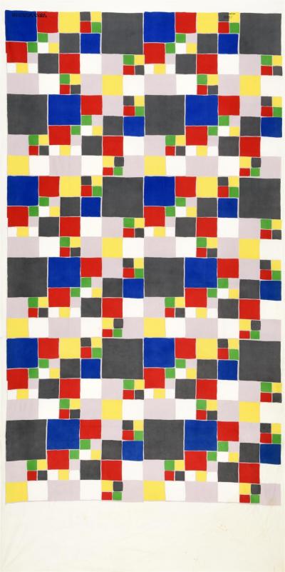 Screenprint by Sonia Delaunay - Polychrome of squares
