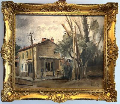 MAURICE DE VLAMINCK - Le Café, circa 1920 - Huile sur toile
