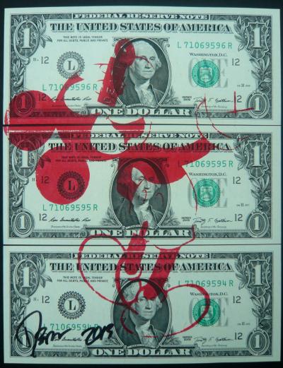Billet de un Dollar illustré par Death NYC 2