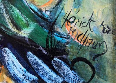Hérick MICHAUD « Le chef en vert » Huile sur toile 2